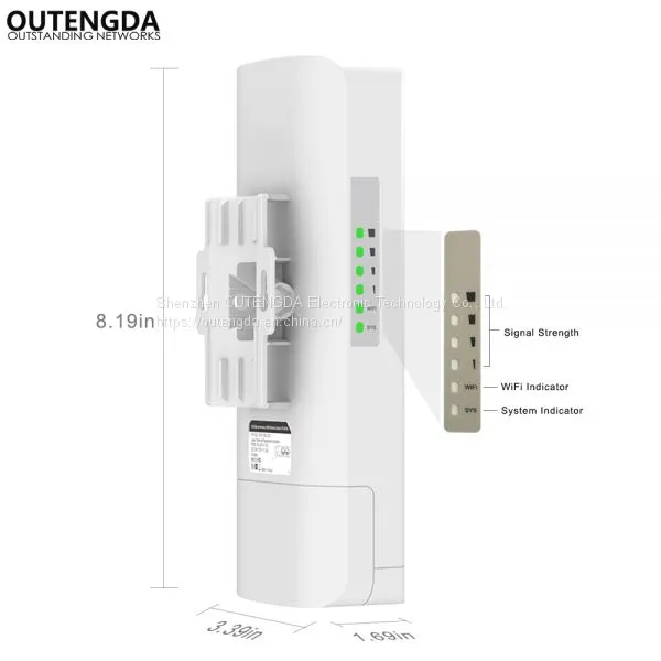 300Mbps 3Km Outdoor CPE AP 5.8Ghz WiFi Bridge Router 1000mW Wireless Wi-fi Repeater 14dBi Antenna 24V Poe Adapter Included photo-4