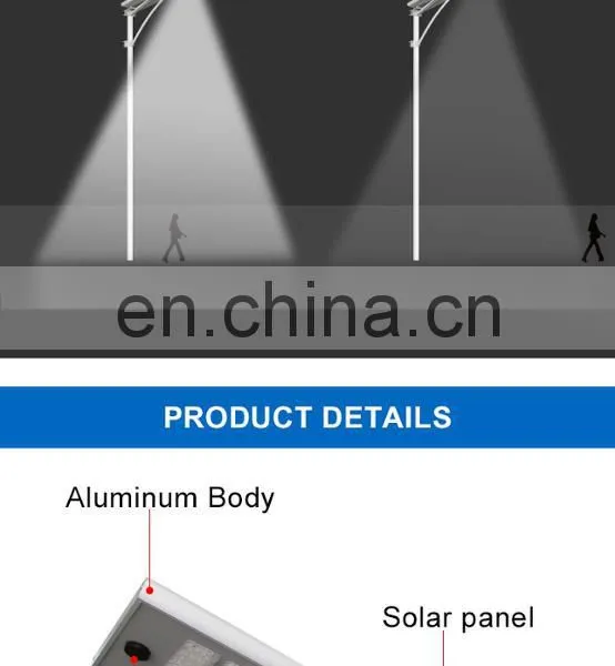 12v Solar Real 20w 30w Led Outdoor Sensor Street Lights 4000 Lumens With Steel Box for Saudi Arabia Project photo-6