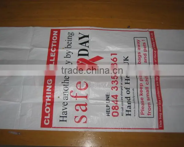 2016 New Design PE Plastic Charity Bags Made in China photo-5