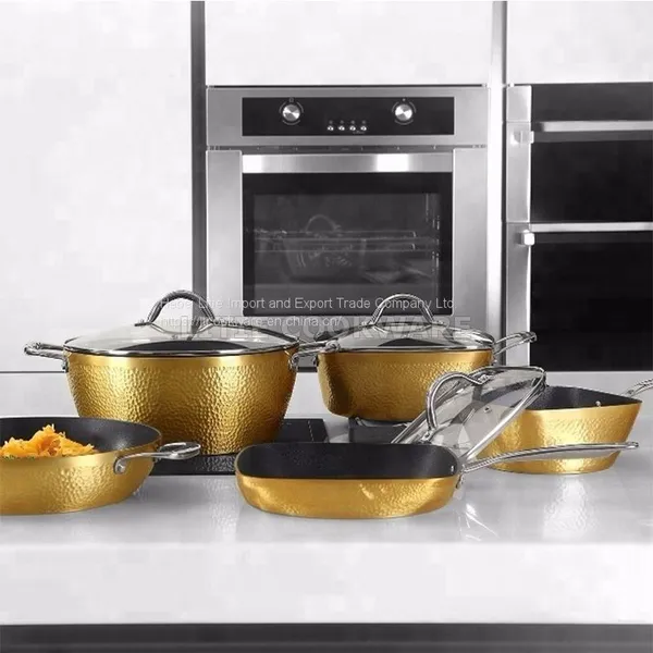 Forged Hammered Exterior Design Non Stick Aluminum Casserole Aluminium Cookware Manufacturer photo-4