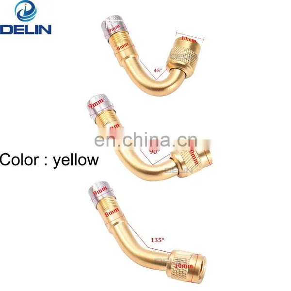 45 90 135 Degree Angle Brass Tyre Valve Schrader Valve Stem Extension Adapter photo-2