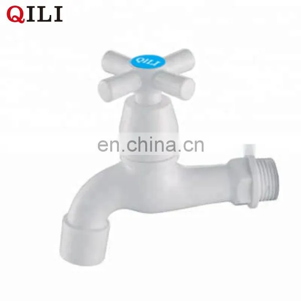 White Plastic Long Nose Bib Cock Water Faucet photo-3