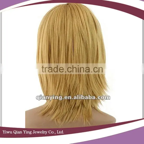 Short Blond Synthetic Cosplay Boys /male Wigs photo-3