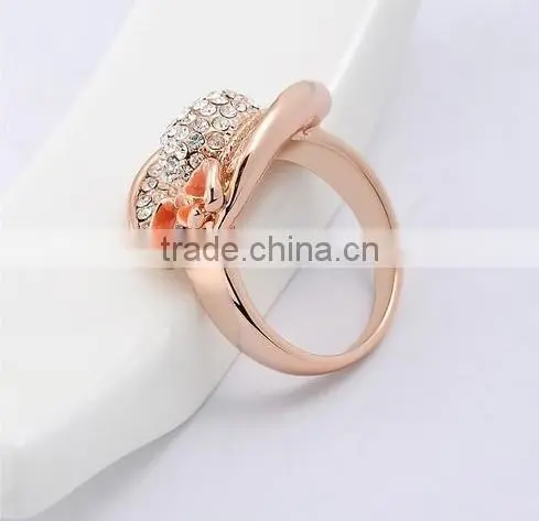Gorgeous 2 Pc Pront Setting Micro Pave Bridal Engagement Wedding Ring Jewelry With Brass Metal photo-5