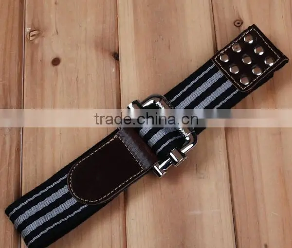 Man and Boys Fashion Woven Jeans Belt With Studded photo-2