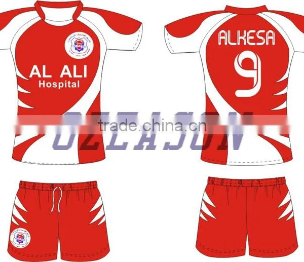 100% Polyester Sublimation Pattern Promotional Rugby Practice Jersey in Cheap Price photo-3