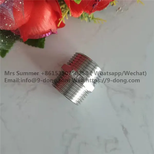 Carbon Steel Stainless Steel 304 304L 316 316L Low Pressure Casting Fittings Thread Connector Hex Nipple photo-3