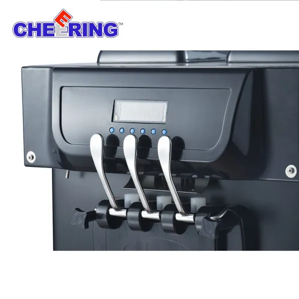 Snack Food Machinery 110v 3 Flavors Soft Serve Ice Cream Cone Machine photo-3