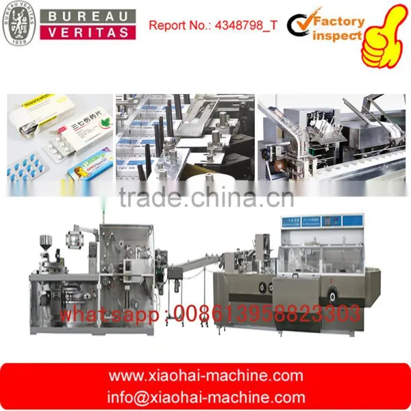 HAS VIDEO Chewing Gum , Milk Tablet Alu Pvc Blister Packing Into Cartoning Machine photo-2