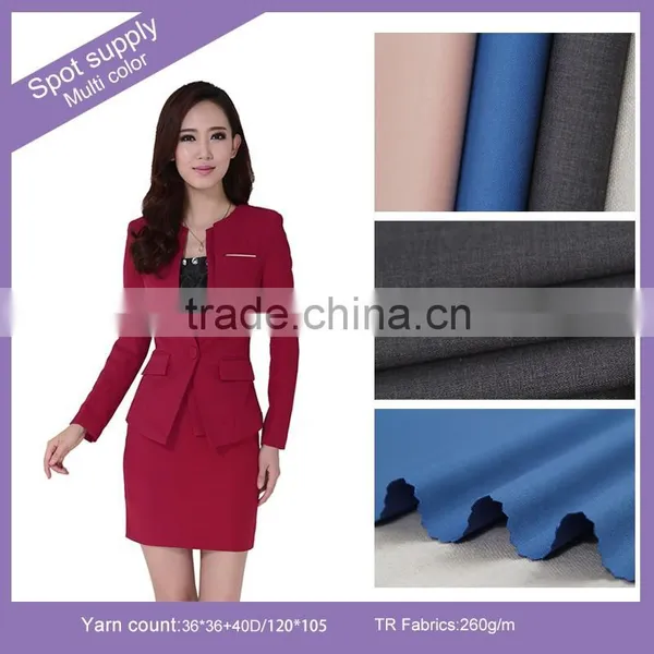 Multicolor Cool 260gsm Polyester Fabric TR Suiting Fabric For Uniforms photo-5