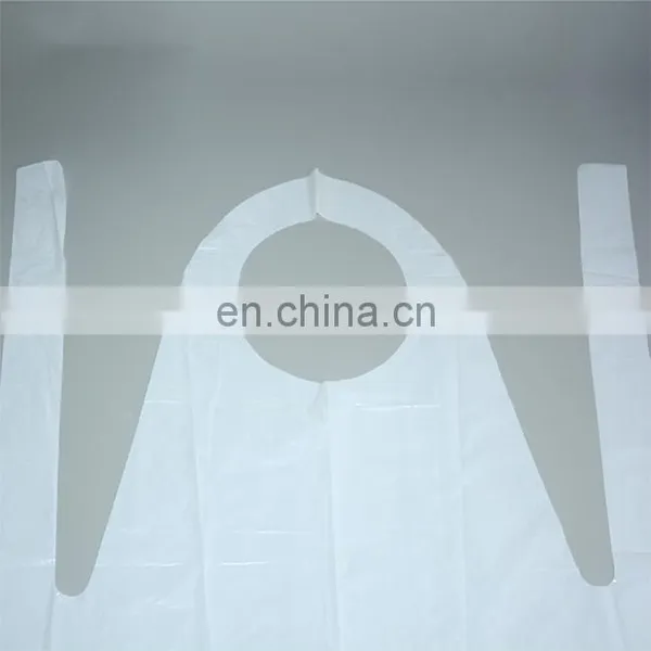 Disposable Plastic PE Medical Apron Ldpe Waterproof Sleeveless Aprons for Kitchen and Hospital photo-4