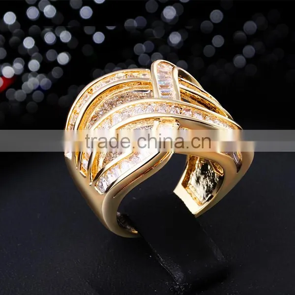 New Product 2017 Unique Jewelry Design 3D Look Zircon Channel Set Deluxe Lady Ring photo-5