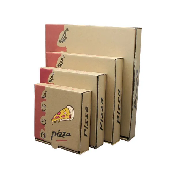 Chinese Manufacturer Supply Custom Boxes Full-Color Printing 10/12/14/16 Inches Pizza Box photo-2