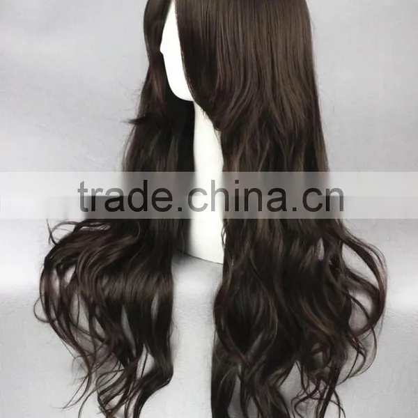 High Quality 65cm Medium Long Curly NO.6 ORIGINAL SOUNDTRACK Wig Inukashi Dark Brown Wig Synthetic Anime Wig Cosplay Hair Wigs photo-4