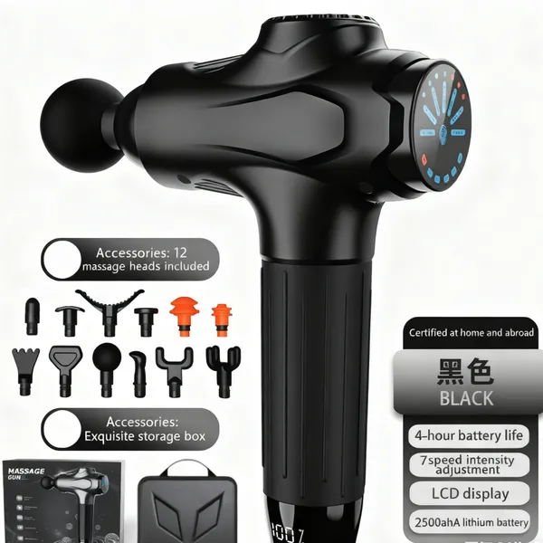 High Quality Mini Fascia Massage Gun Wholesale Portable Cordless Type C Charging Deep Tissue Muscle Relaxation Gun For Office Home Travel photo-2