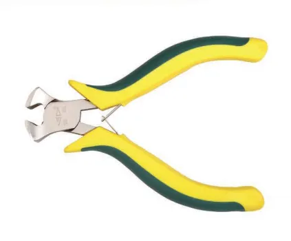 Mini Plastic Handle End Cutting Nippers, CR-V Alloy Steel Mini Top Cut Pliers With Rebound Spring