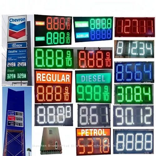 Advertising Customized Gas Station Roof Led High Light Pylon Sign Gas Station Canopy Logo Design Petrol Station Waterproof Outdoor photo-5