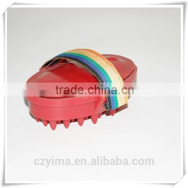 Plastic Horse Sponge Massage Brush With Rainbow Strap photo-2