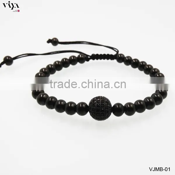 Latest Summer Men Bracelet Stainless Steel Bangle Round Bead Bracelet photo-6