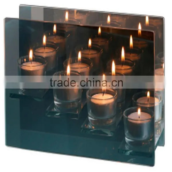Semicircle With 3 Integrated Glass Tealight Holders photo-2