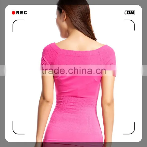 Seamless New Design Raglan Short Sleeve Women T-shirt photo-3
