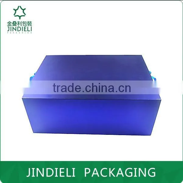 Shiny Blue Cover Cosmetics Boxes With Drawer photo-3