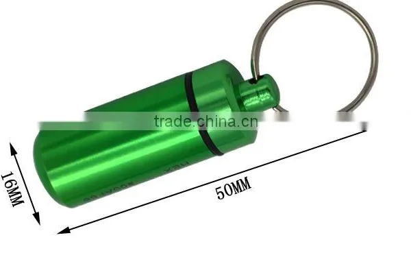 FDA Standard Waterproof Aluminium Mini Pill Case Keyring Quality Choice photo-4