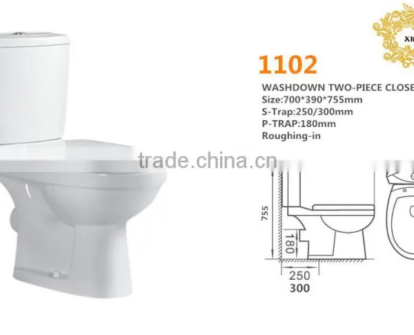Hot Sale Washdown Toilet Wc, Bathroom Cheap Toilet ,two Piece wc Toilet Bowl Quality Choice photo-2