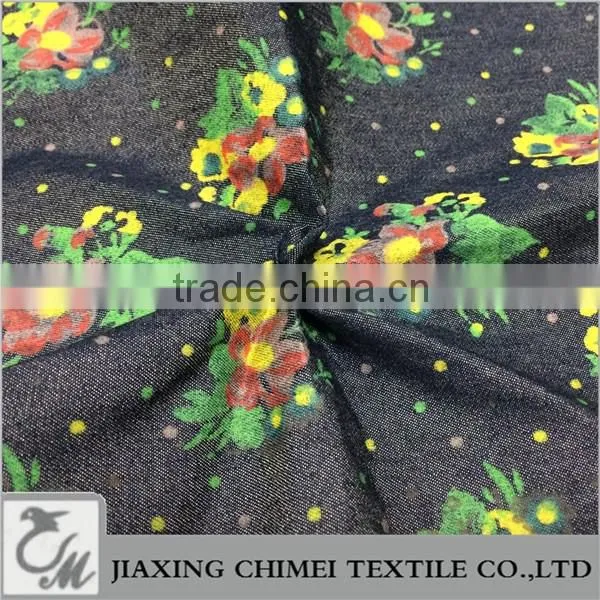 Jiaxing Six Colors of Printed Pattern of Tencel Fabric and Lyocell Fabric for Denim Jeans photo-2