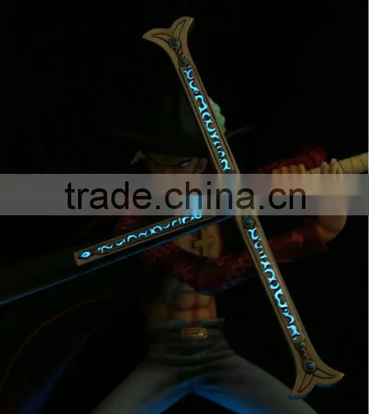 Custom Japanese Anime ONE PIECE Mihawk Resin Nude Action Figure With LED Lights photo-3