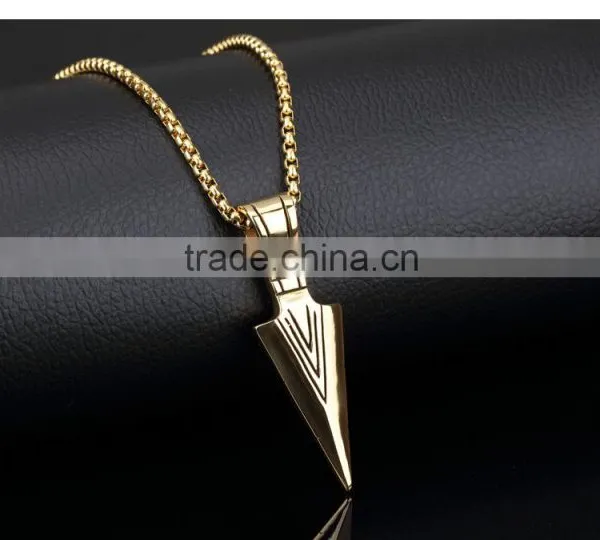 2016 Trendy Necklace Set 18K Yellow Gold Plated Heavy Designer Gold Pendant for Men photo-3