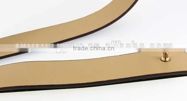 2015 Designer pu Fashion Dress Belt With Brown Shiny PU Leather in Yiwu photo-4