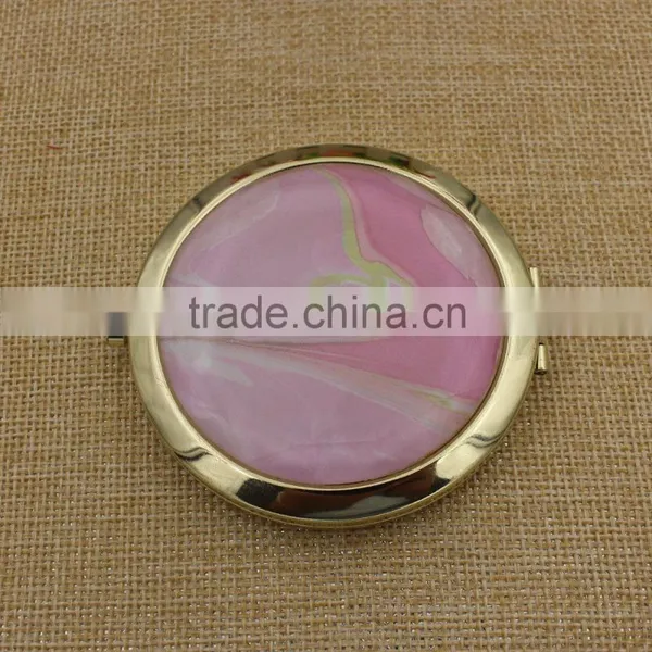 Promotion Gold Crystal Mirror Pocket/ Beautiful Makeup Compact Mirror Custom photo-3