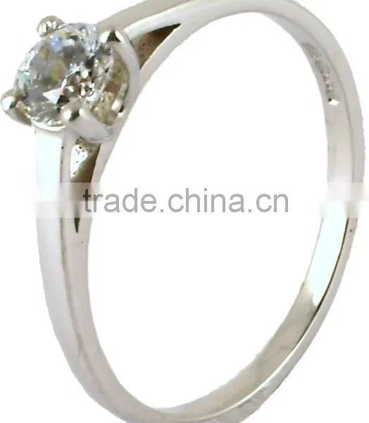 White Gold Moissanite Engagement Ring