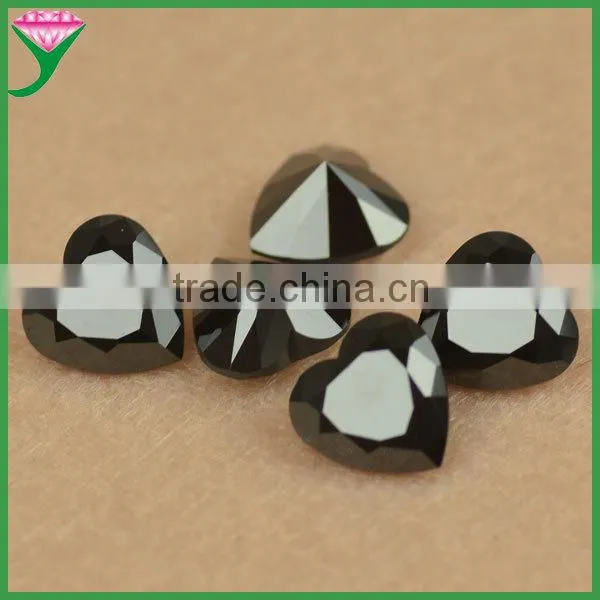 Factory Price Heart Black Spinel Diamond Faceted Beads