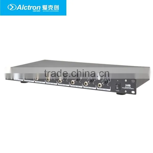 Alctron H8 Professional High-power 8 Channel Headphone Preamplifier, Headphone Amplifier,Ultra-Versatile Headphone Amplifier photo-2