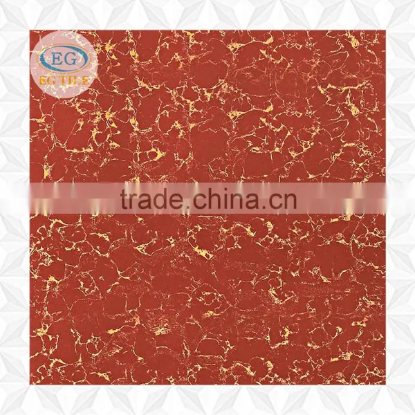 60x60 Beautiful Flower Pulati Red Double Charge Vitrified Ceramic Floor Tile photo-2
