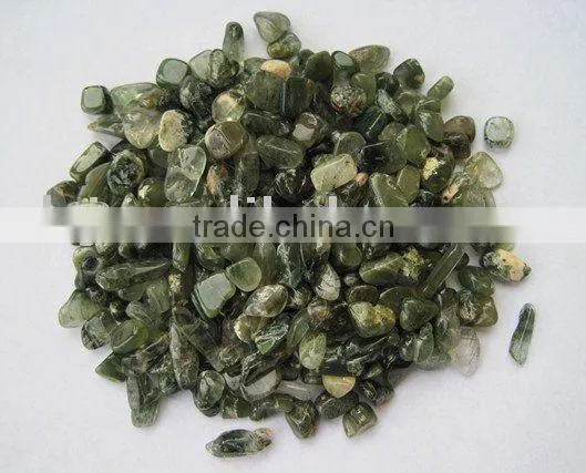 Natural Rock Green Phantom Quartz Crystal Tumbled Stone