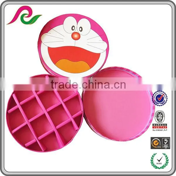 Round Cardboard Gift Box With Doraemon Printing for Chocolate Packing photo-2