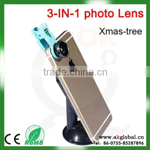 3 in 1 Universal Fisheye Wide Angle Macro Mobile Phone Camera Lens photo-4