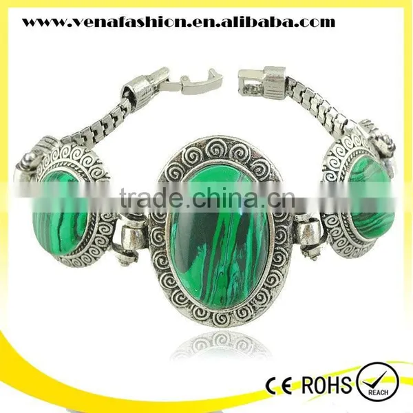 Peacock Hand Made Gemstone Bracelet, Gemstone Chip Bracelets