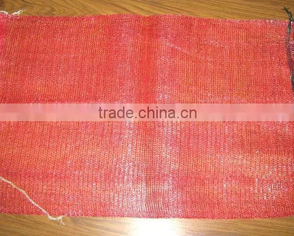 PE Mesh Bag With Drawstring for Packing Garlic