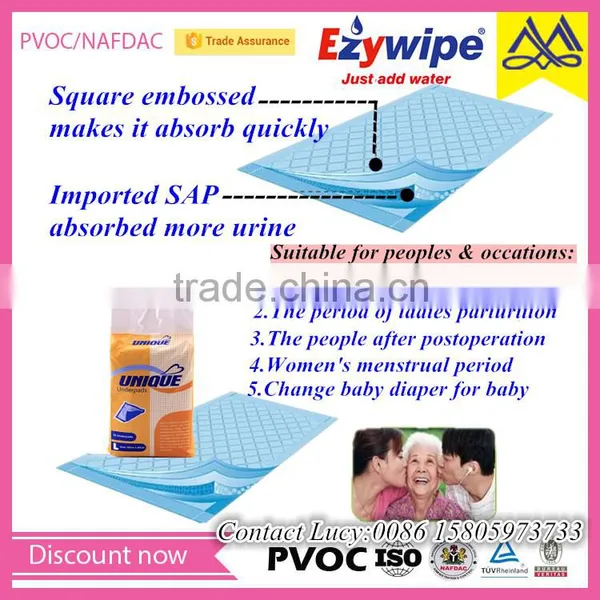 Hospital Disposable Underpad Manufacturer, Incontinence Bed Pad, Disposable Medical Underpad/Best Price Underpad SAP