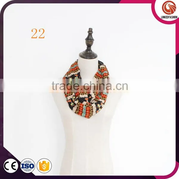 Wholesale Deer Print Infinity Scarf Fleece Snood Custom Scarf Soft Polar Plush Aztec Loop Scarf photo-6
