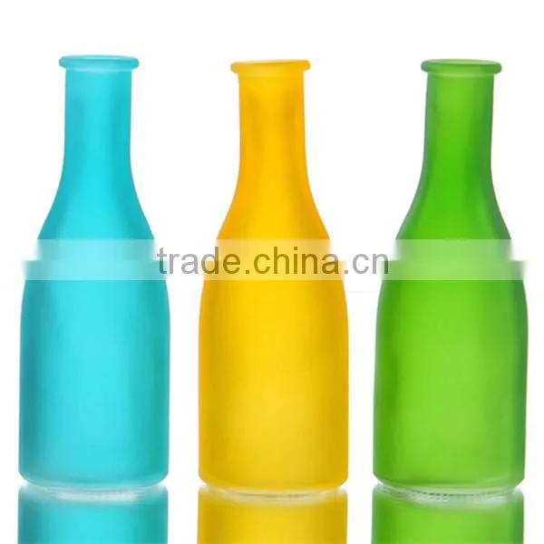 Daisy Frosted Color Glass Vases photo-2