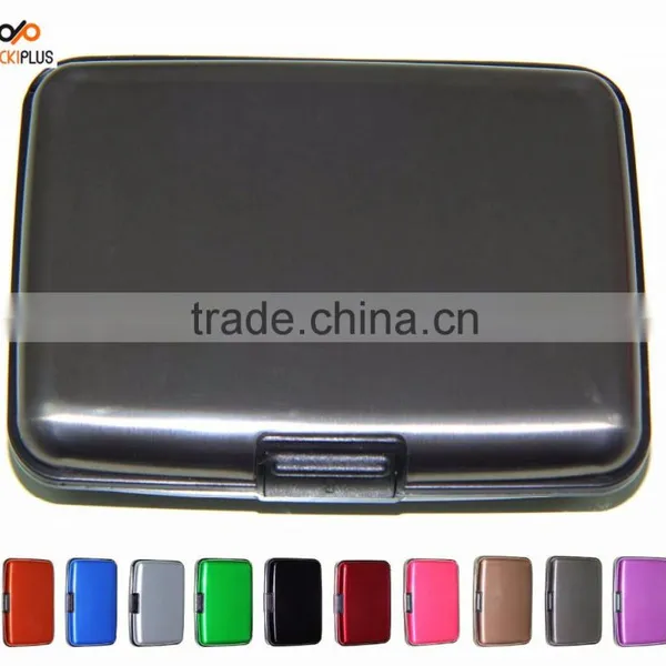 Luckiplus Inventory RFID Blocking Aluminum Credit Card Holder for Men & Women, Cool Slim Metal Busin Black photo-4