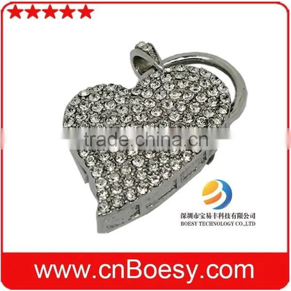 2016 Manufacturer Attractive Shiny Heart Shape Usb Memory Drive photo-3