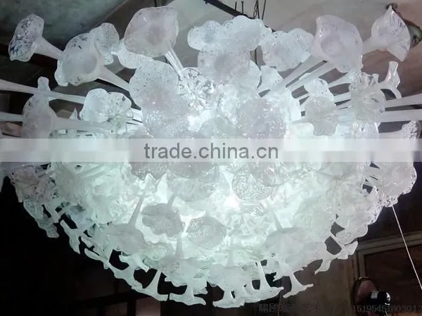 Hand Blown Glass Chandelier Decoration XO-20150621 Modern Glass Art Chandelier From Famous Chinese Glass Artist Mr Ou LianHua
