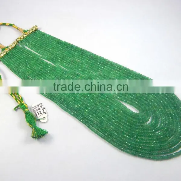 Beautiful Multi Strand Topa Quality Emerald Beads Neacklacer Antique Look 13 Strand Necklace photo-3
