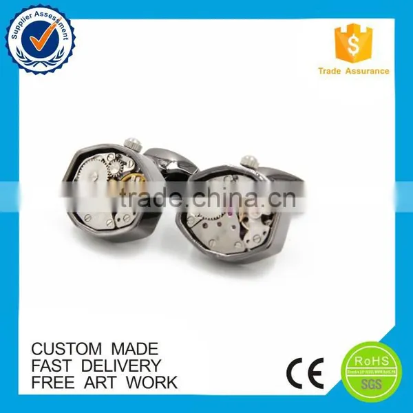High Quality Automatic Movement Men Steampunk Cufflinks photo-6